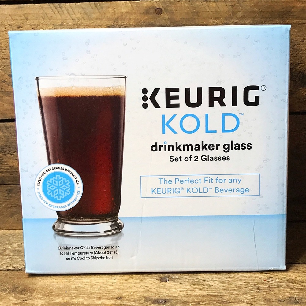 Set of Two Keurig Kold Glasses - perfect fit for any Keurig Kold beverage